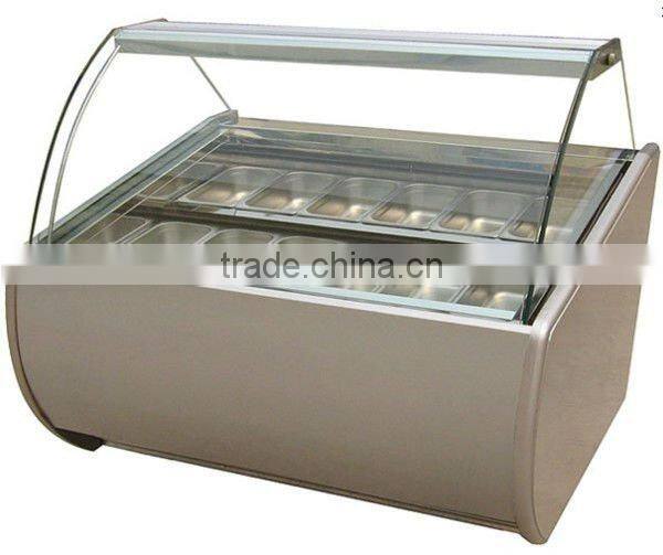 Glass door excellent refrigerating ice cream showcase
