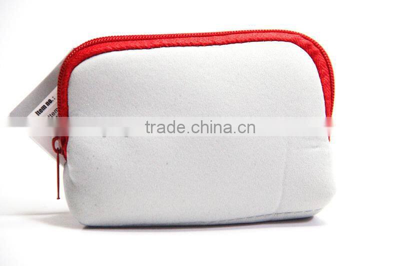 2015 Promotion gifts neoprene purse bag,wallet case,change bag,cute little money bag
