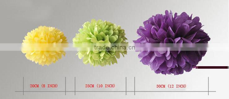 tissue pom poms artificial flowers for wedding decoration