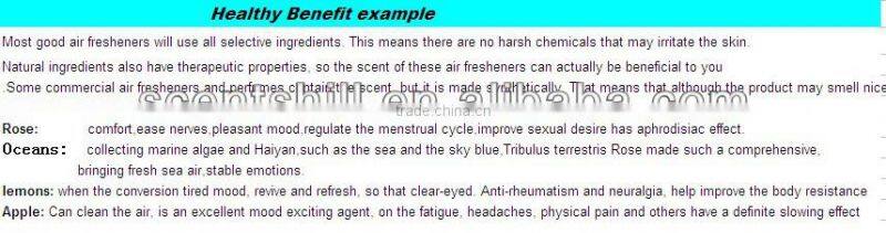 Cheap wholesale flower shape offic decor plastic scent car air freshener /perfume card