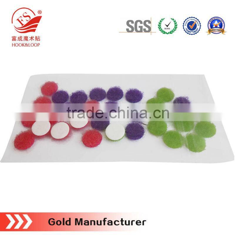 strong sticky adhesive hook and loop tape die cut shapes
