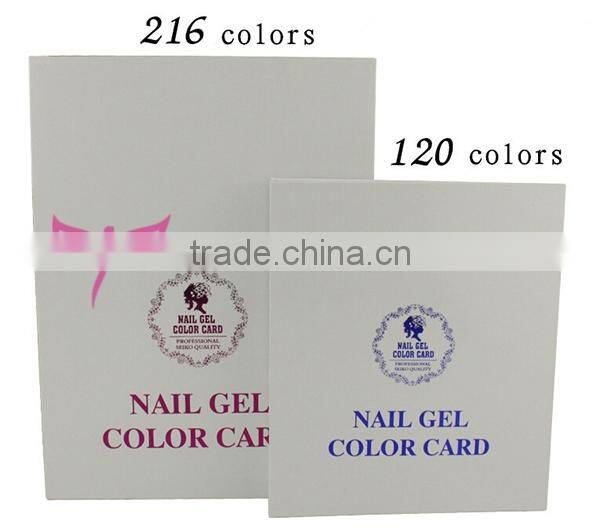 120 216 308 colors nail gel polish color chart book