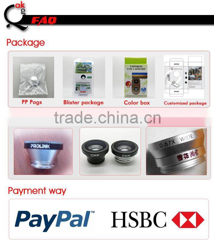 magnifying lens wide angle lens+macro lens+fisheye lens for phone