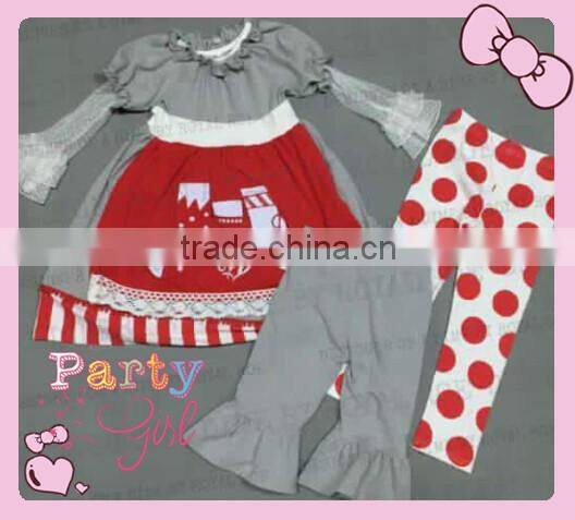 2015 hot sale adorable baby clothes thanksgiving girls outfit Fall Giggle Moon Remakes Children Boutique Clothing Sets Girl