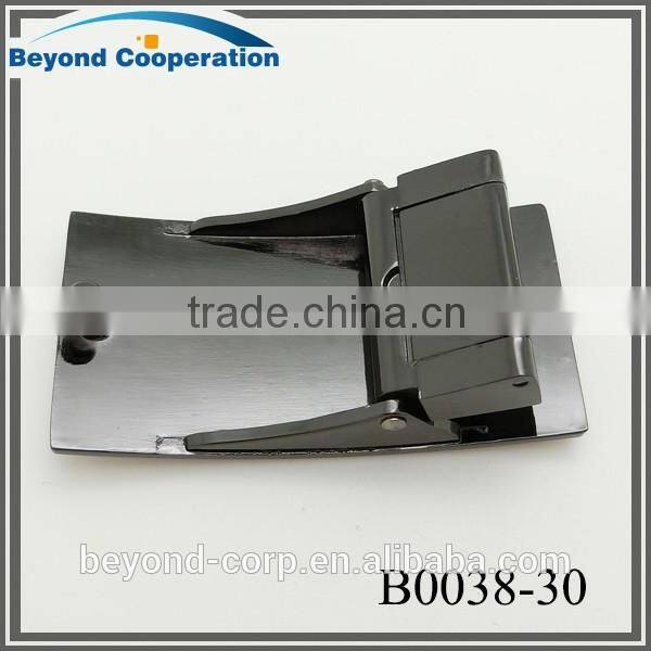 Metal retin effect line press buckle for men