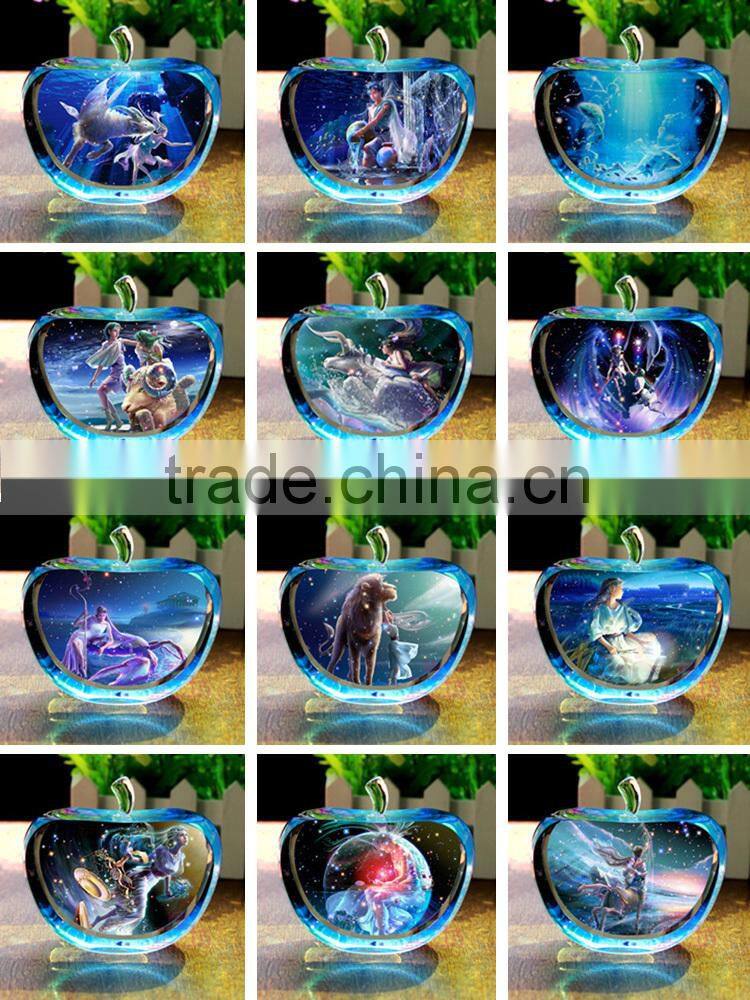Constellation design crystal apple decoration