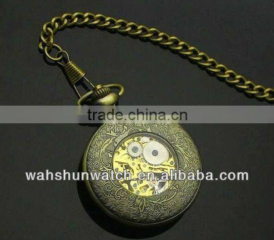 automatic mechanical pocket chain watch