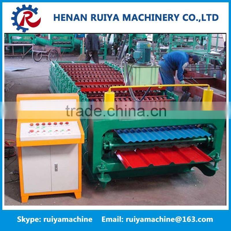 corrugated sheet metal roof making machine, Double Layer for Corrugated and Trapezoidal Roof Tile Machine