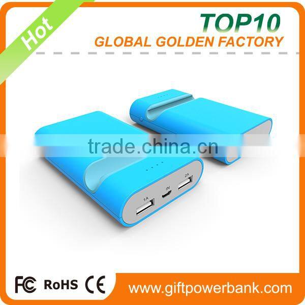 Hot Selling portable Dual USB Power Bank 6000 mAh for mobile devices