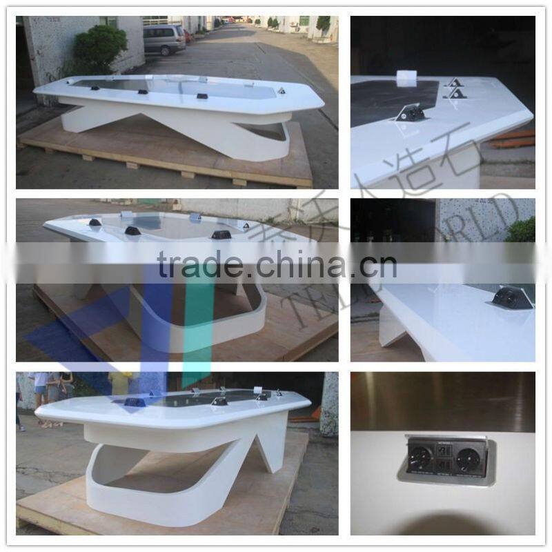 TW acrylic solid surface round conference table/small round conference table