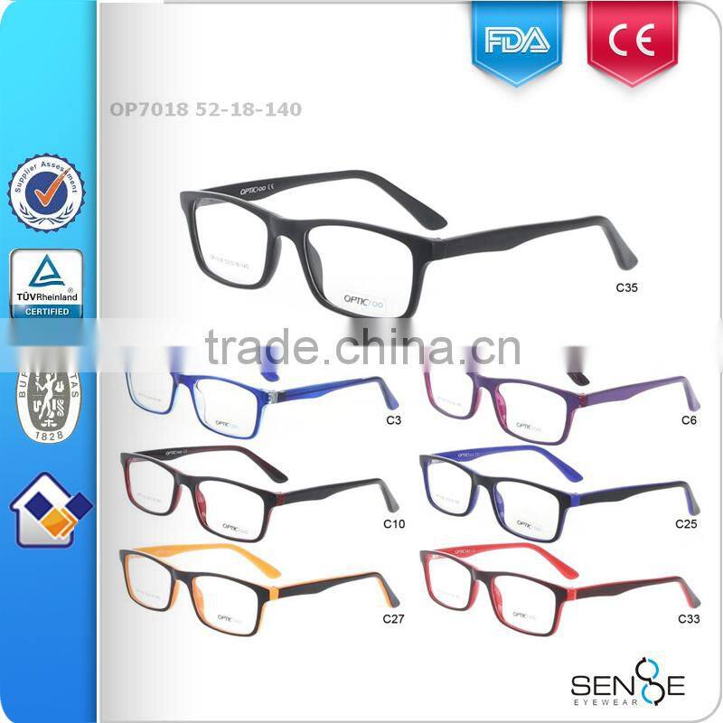 2015 Latest Fashion eyewear TR90 Plastic acetate Frame Optical