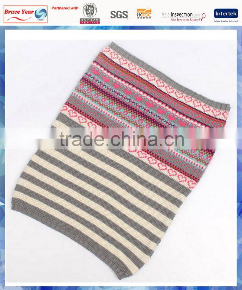 fairisle stripe infinity scarf,Fashion Knit Loop Scarf ,college scarf