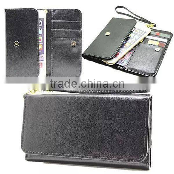 Wrislet Bag Clutch Wallet Case Cover skin Card Cash Slot Pouch For Lenovo a808