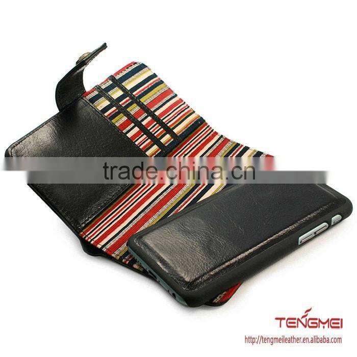 vintage leather wallet magnetic case for samsung s7 edge