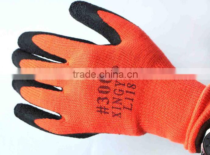 Breathable Polyester Latex knitted working gloves