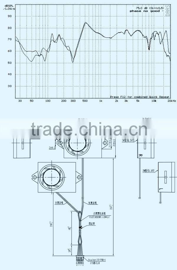 FB3645BOX-06(GP) High Quality 4ohm 3watt miniature electronic music box (FBELE)