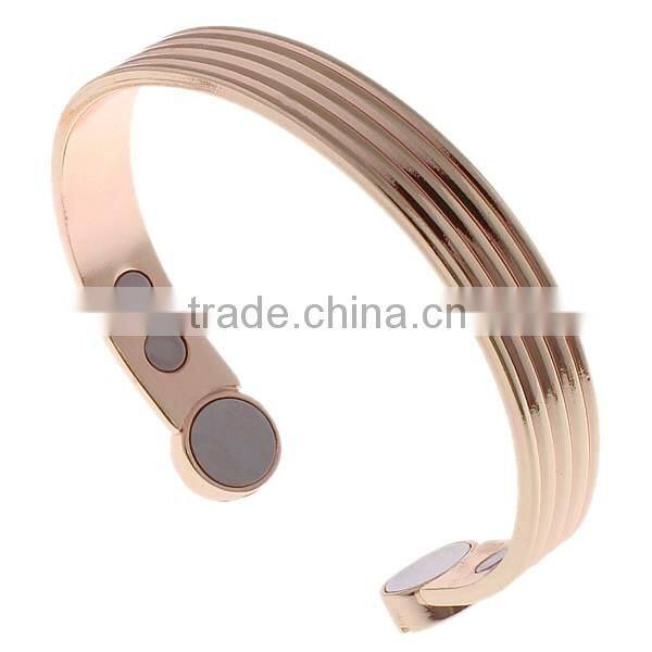 100% Guaranteed Quality Pure Solid Copper Energy Bangle Magnetic Bracelet Men or Women for Arthritis