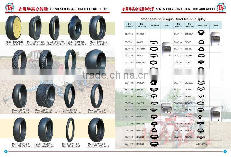 10x1 semi pneumatic rubber tire with V smooth tread for agricultural planter