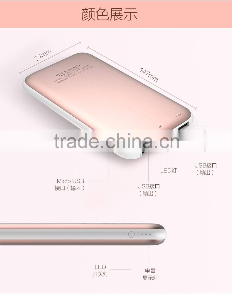 USAMS 10000mAh Cube Series Double 2 USB Power Bank External Battery Power Box