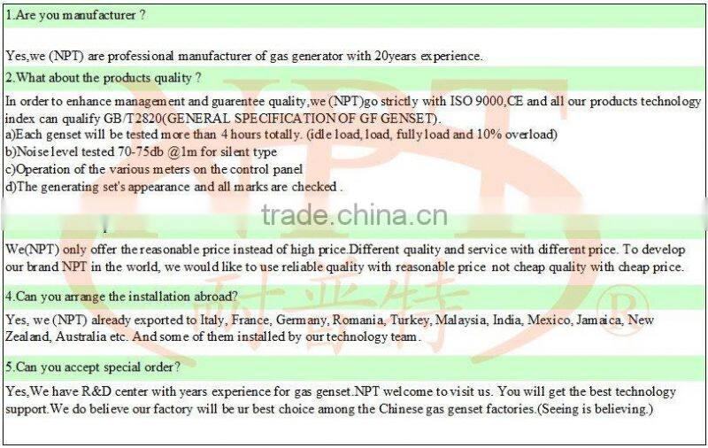 CHP biomass gas/syngas generator 10kW--500kW Deutz engine
