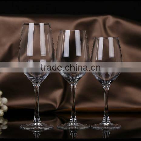 Multicolored high quality stemed glass cup for champagne