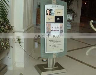 stainless steel welcome card poster frame display advertising