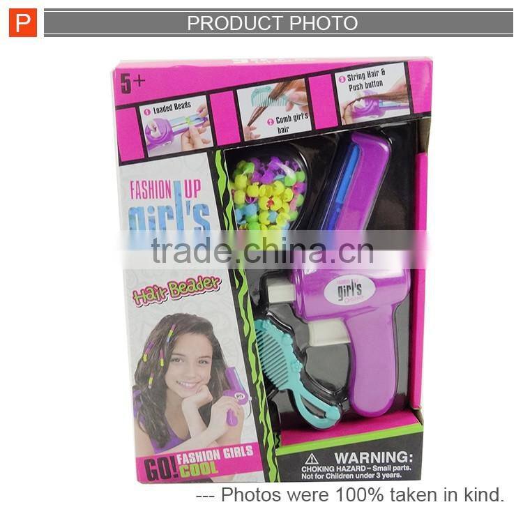 Fashion pretend plastic hair beauty hair set toy for girl