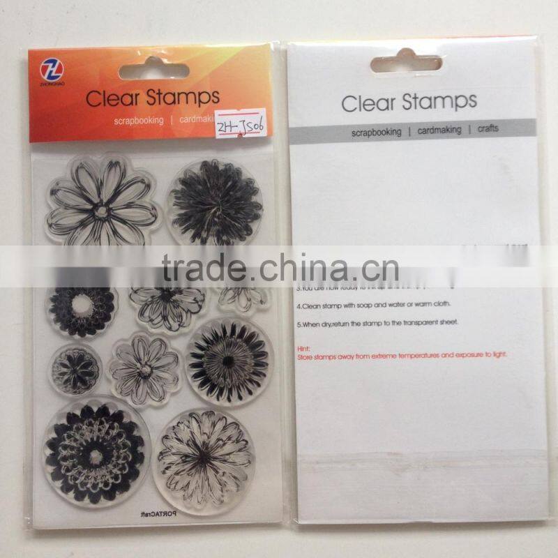flower design clear stamp