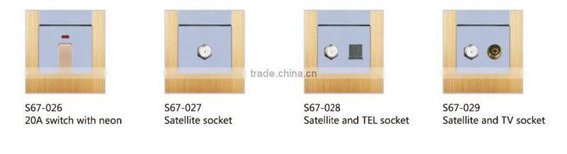 Electrical socket outlet touch delay switch for home