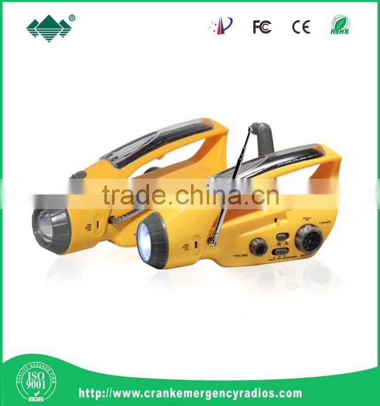 Hand Crank All-Purpose LED Flashlight Recharge flashlight Hand solar flashlight