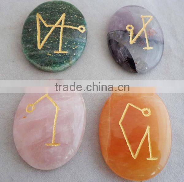 Rose Quartz Amethyst Green Jade Yellow Aventurine Arch angel Set : Reiki Crystals India