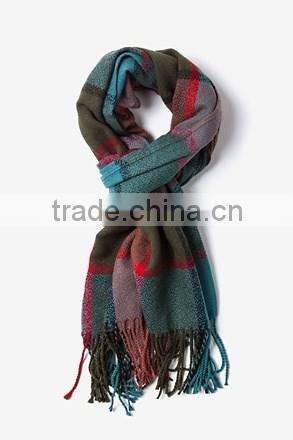 2016 latest fine cheap unique checkered pattern cotton scarf unisex