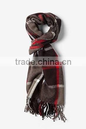 2016 latest fine cheap unique checkered pattern cotton scarf unisex