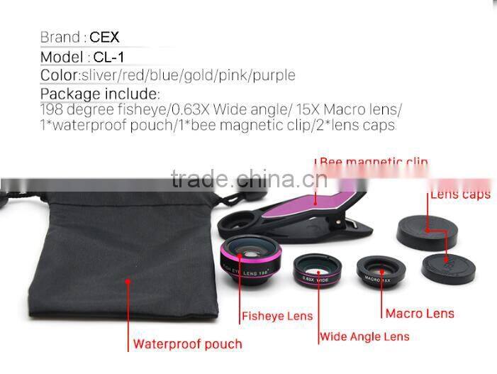 Hot Selling 3 in 1 Mobile Camera Extra Lens