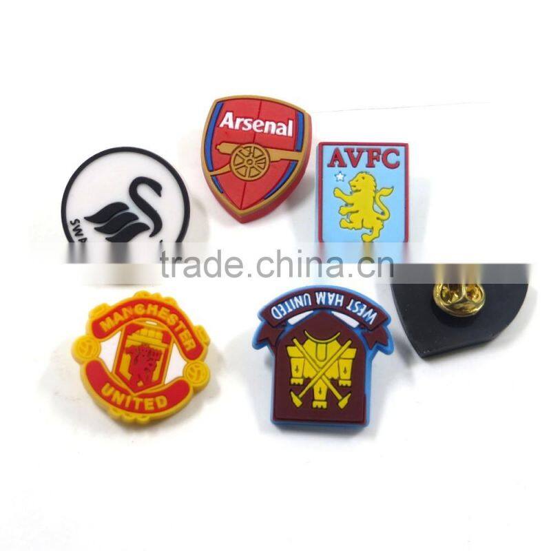 Promotional gift Custom shaped Wholesale PVC Pins Badge