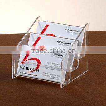 high quality acrylic office square business name card holder note holder