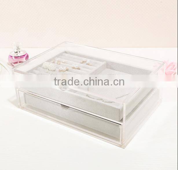 display jewelry acrylic box ,with drawer acrylic box