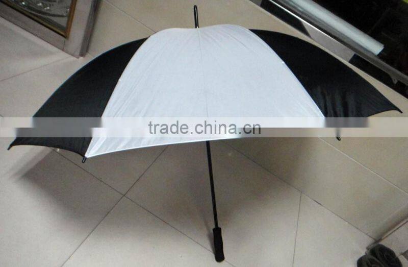 2016 UV combination red white color logo print windproof golf umbrella