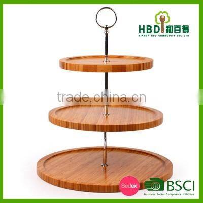 3 layers tiered round rotable tray