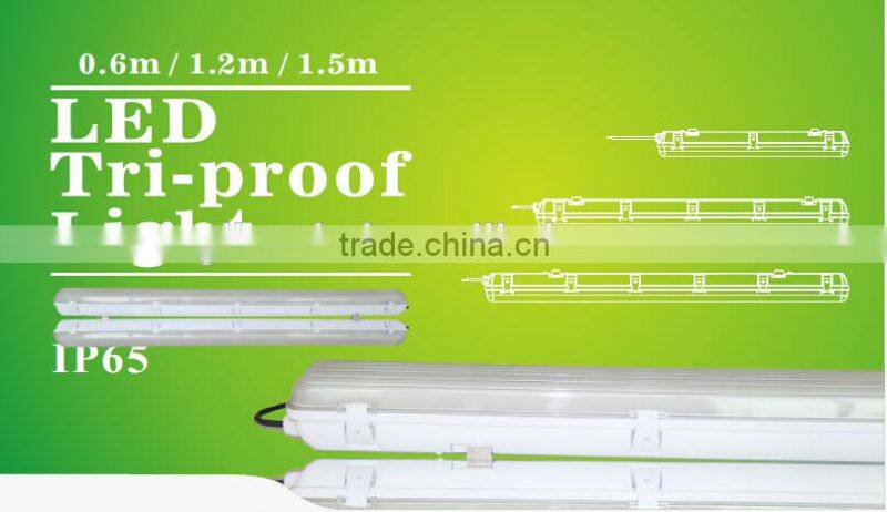 4ft 1200mm 1.2m IP65 SMD2835 CRI>80 110lm/w Tri proof LED Tube Light Fixtures