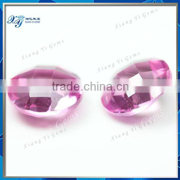 Wuzhou factory 8mm grade AAA round shape popular ruby machine cut double faceted 2# pink ruby natural corundum price