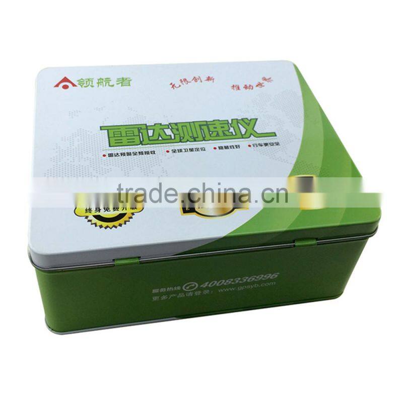 Custom design lunch handle mental tin box /food packing