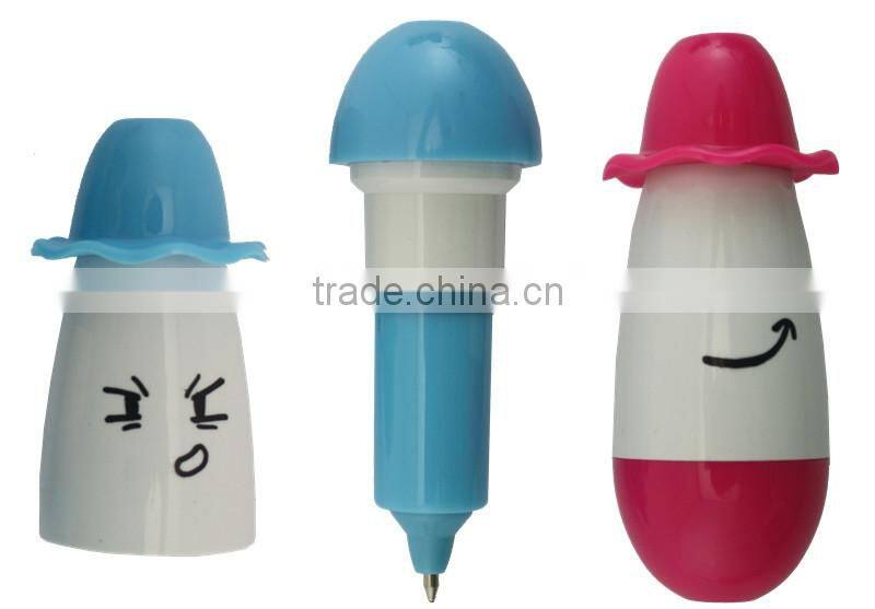 Yes Novelty cap shape pen/fancy pen/pen cap