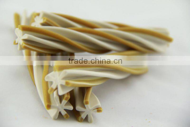 carpe (two-tone straight hexagonal natural dog chews)