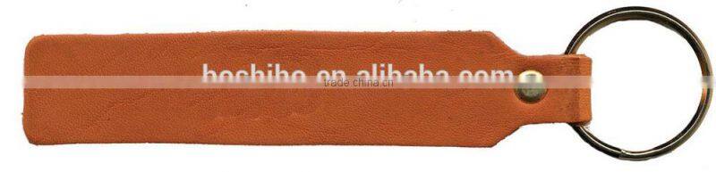 embossed leather key tag