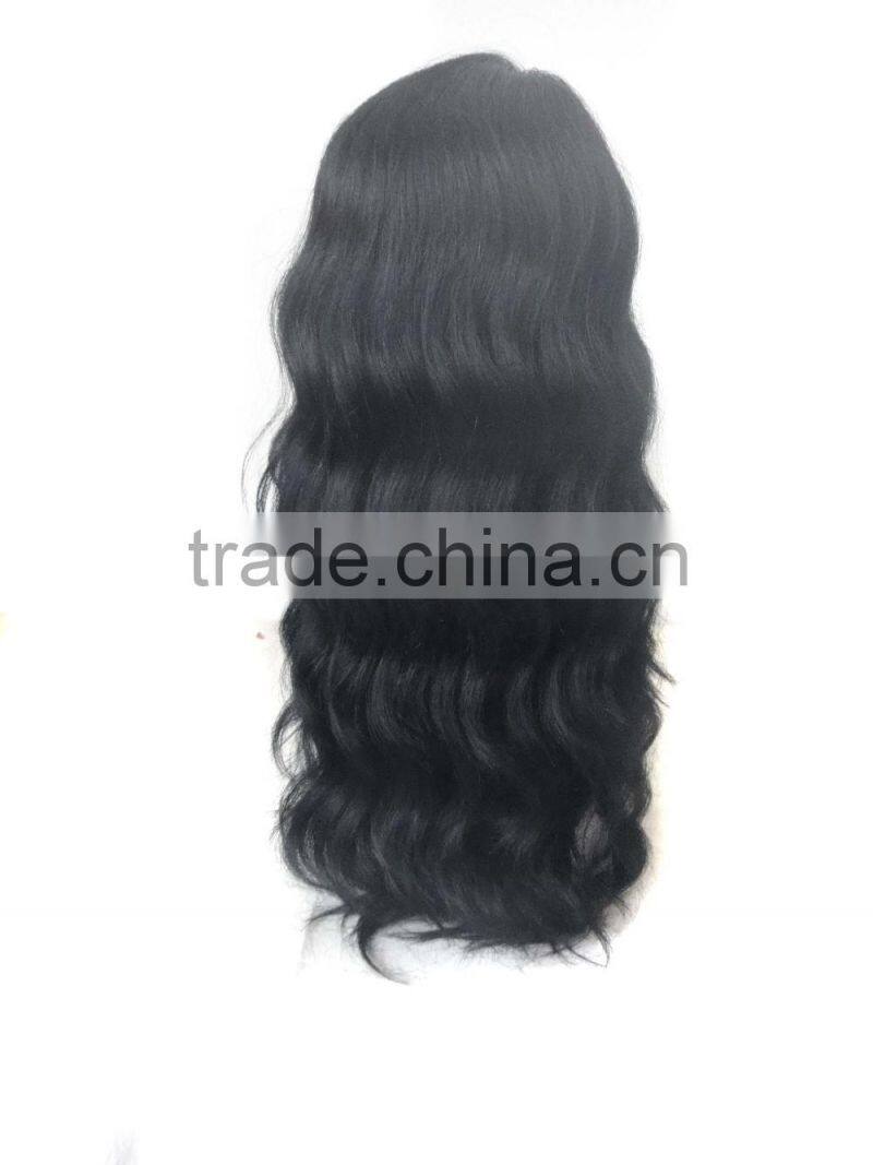 RGH5382 20inch 152g black color lose deep 100% brailian remy mono part 152g HUMAN HAIR LACE WIG