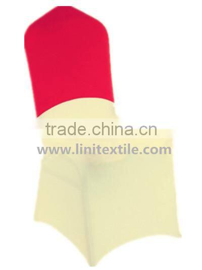 Polyester four way stretch spandex chair cap chair cover hood for wedding marriage decoration