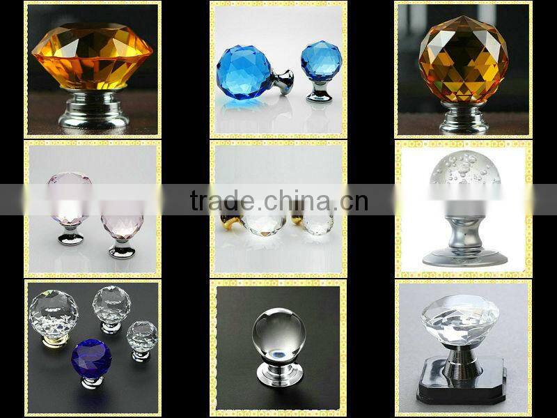 Cheap Crystal Glass Handware Door Knobs For Cabinet Handles