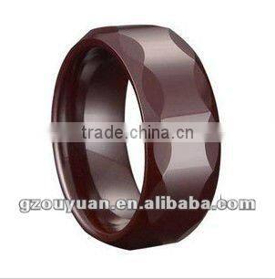 Oversized unique design black Ceramic ring 2012 hot sell design ring