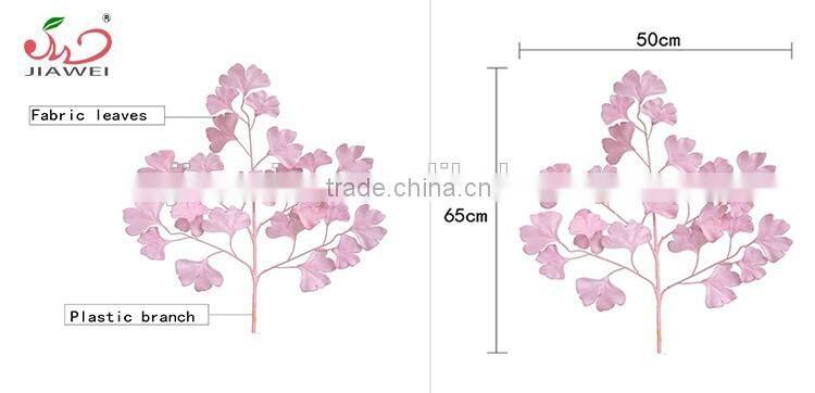 Yiwu wholesale artificial gingko tree branches and leaves indoor decoration